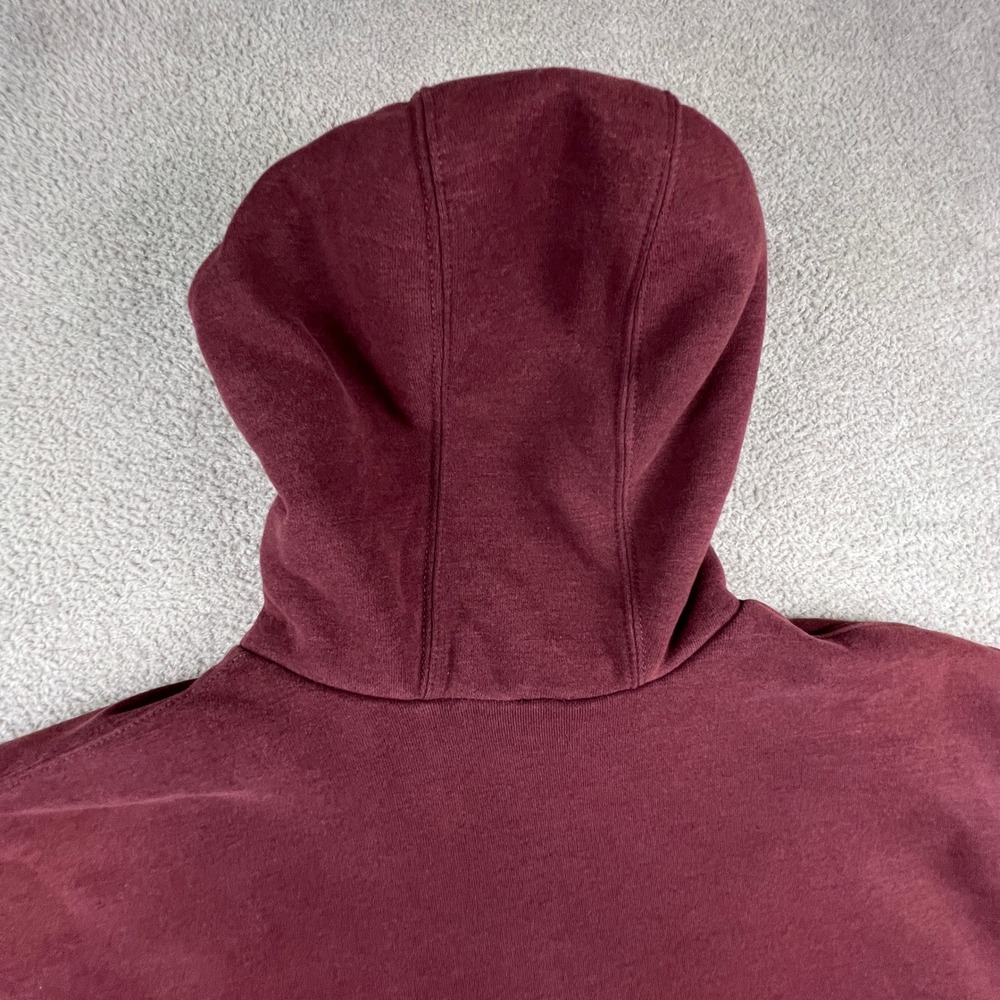 Carhartt Sherpa Lined Hoodie Mens 2XL Tall Burgundy Full Zip Workwear Sweatshirt - Picture 16 of 16